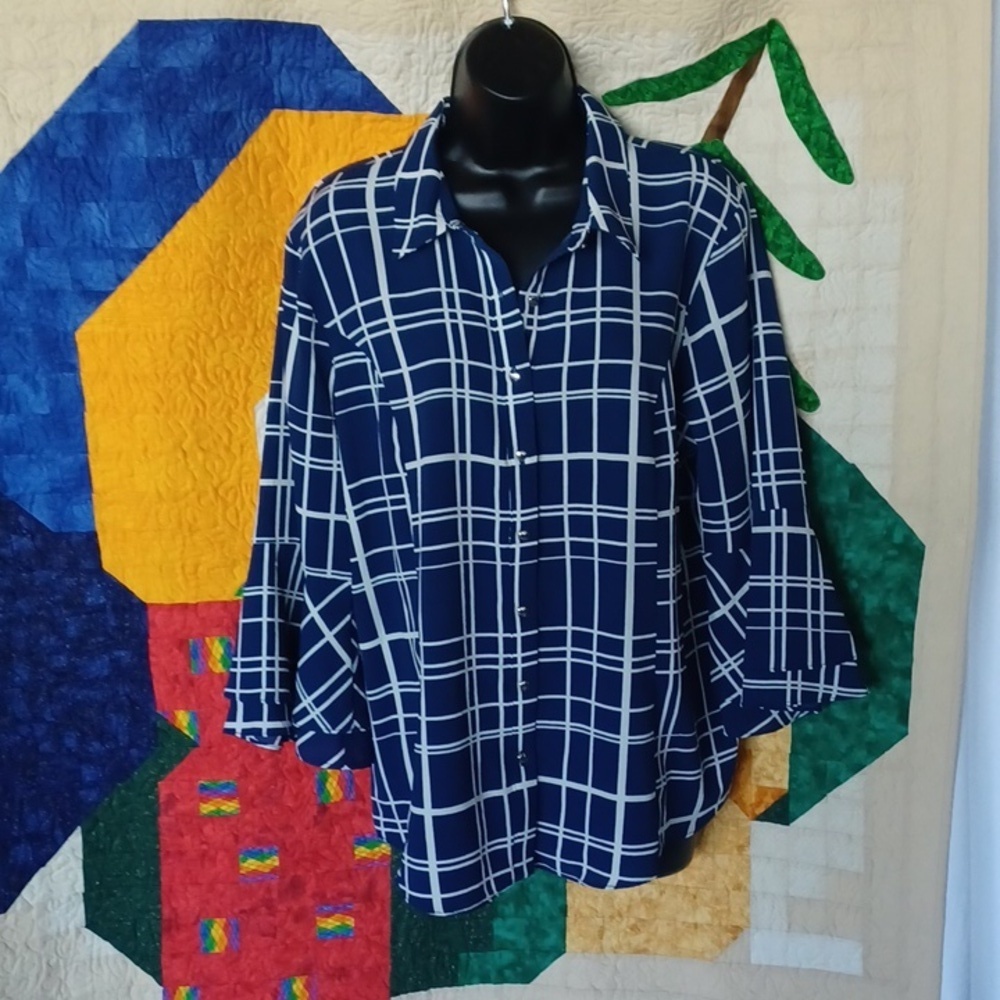Sami & Jo | Plaid Blouse